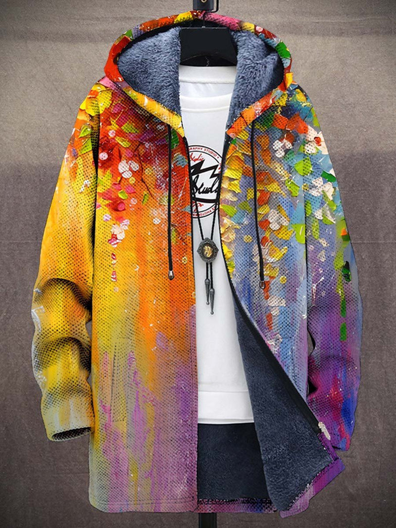 Carolina | Cárdigan con Capucha y Estampado Artístico