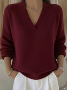 Violeta | Jersey Holgado con Cuello de Pico 1