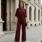 Gabriela | Conjunto de Blusa Drapeada y Pantalón Ancho 1