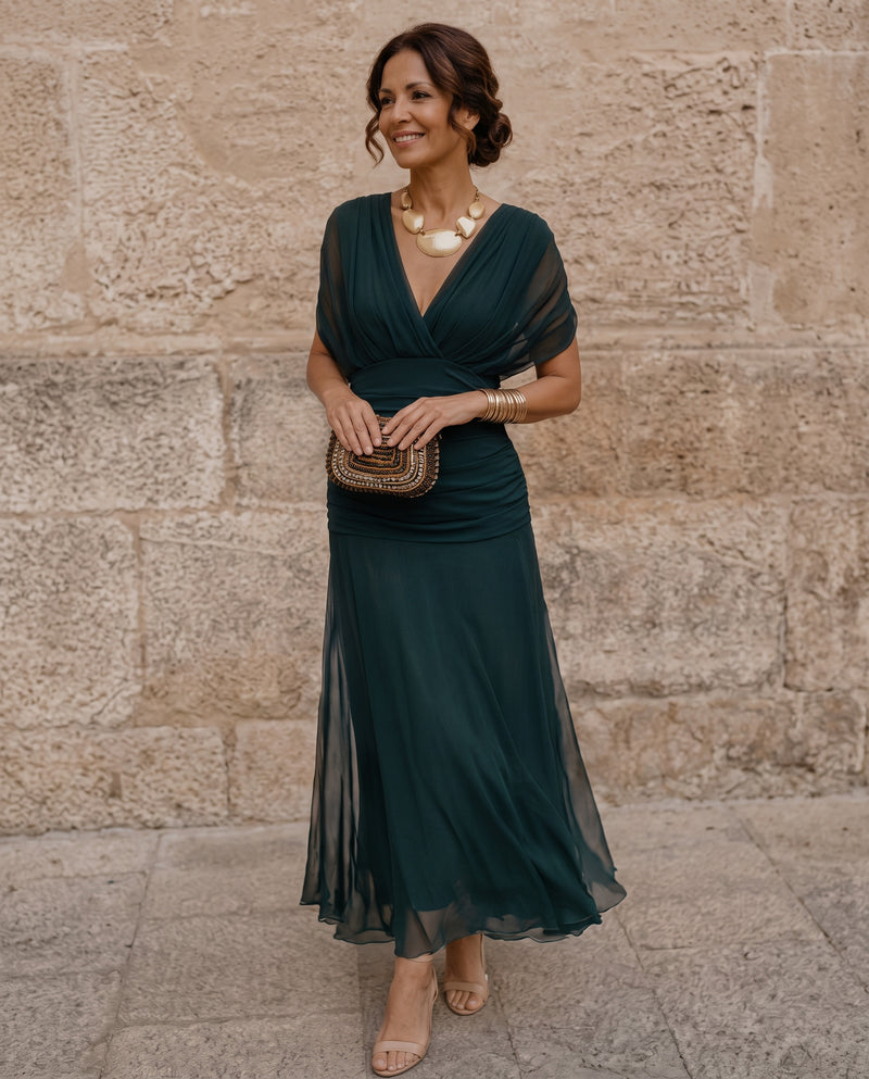 Mikaela | Vestido Maxi de Hombros Descubiertos