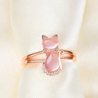Anillo Gato en Oro rosa 4