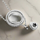 Siempre a mi lado, por siempre en mi corazón - Collar urna con huella en acero inoxidable 3