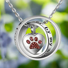 Siempre a mi lado, por siempre en mi corazón - Collar urna con huella en acero inoxidable 2