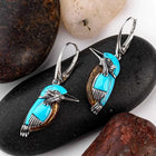 Aretes émaillées Colibrí Azul 2