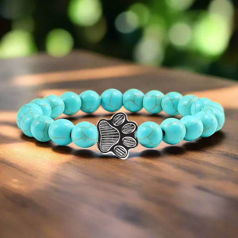 Pulsera Huella perlée - Modelo Piedra natural