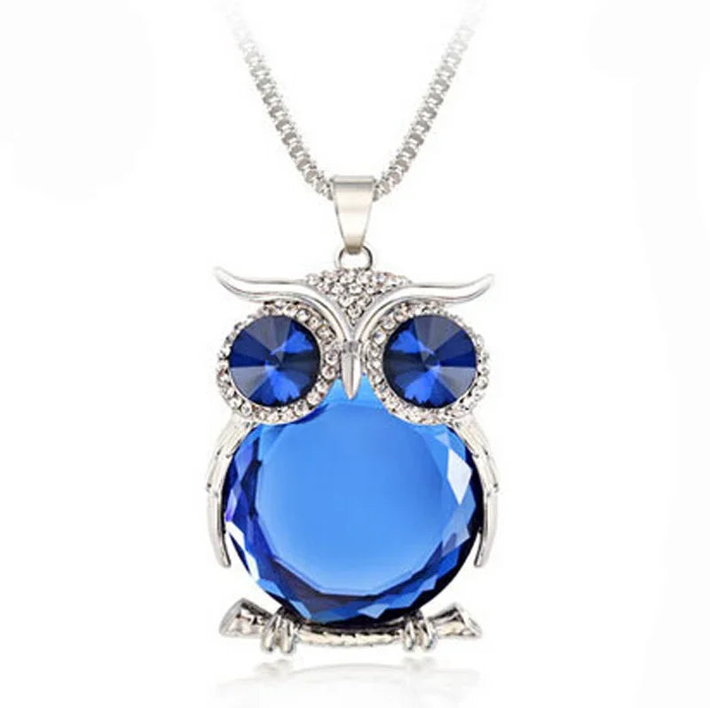 Collar Colgante Chouette de cristal