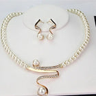 Fabiola - Conjunto de Collar y Pendientes con Perlas Naturales 1