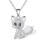 Collar Gatoons Plataés y Zirconia Colorée 2