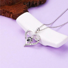 Collar Huella de Perro - Corazón en Acero inoxidable con Zirconia 3