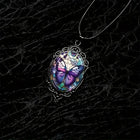 Collar Colgante Mariposa con cristal Morado 3