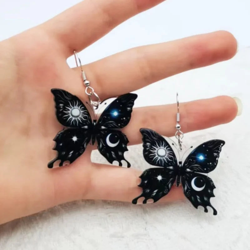 Aretes Soleil Lune Mariposa