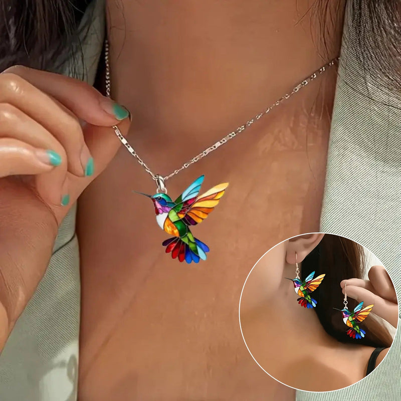 Set de joyería Colibrí Élise - Collar y Aretes
