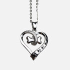 Collar Huella de Perro y Corazón en Acero inoxidable 2