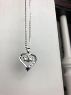 Collar Huella de Perro y Corazón en Acero inoxidable 1