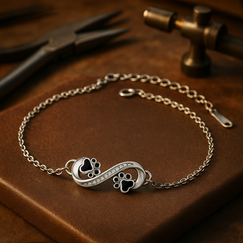 Pulsera Huella de Perro Infini con Zircons