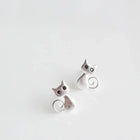 Aretes de gato en plata 1