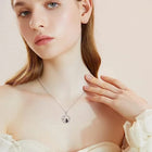Collar Colgante lune y cristal Gato Negro 3