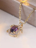 Collar Colgante tortue en cristal Morado 4