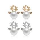 Aretes Perlas renne de Noël 1