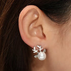 Aretes Perlas renne de Noël 3