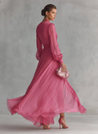 Gloria Vestido Maxi de Gasa con Escote en V 2