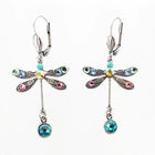Aretes elegantes de libélula esculpida 1
