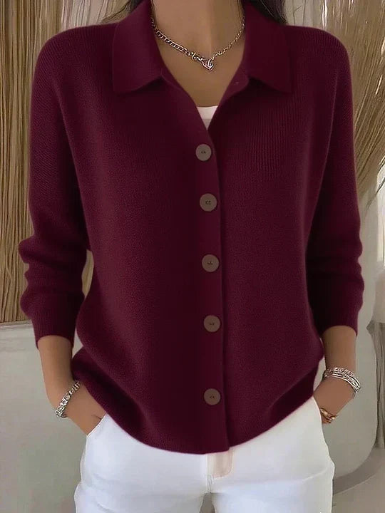 Fernanda | Cárdigan con Cuello y Botones