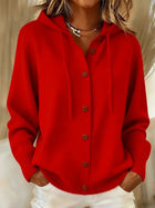 Begoña | Chaqueta de Punto con Capucha y Botones 5