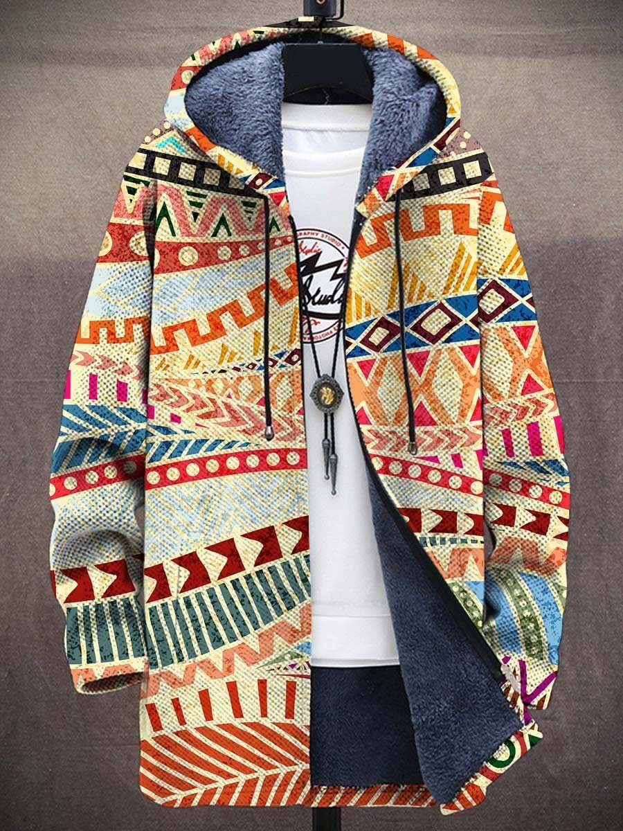 Ximena | Cárdigan con Capucha y Estampado Artístico