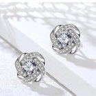 Lourdes - Pendientes Dorados de Espiral con Cristales 5