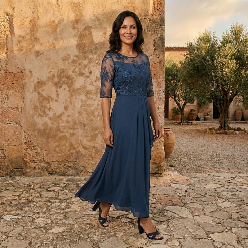 LOLA CASTELL | VESTIDO DE GASA ELEGANTE
