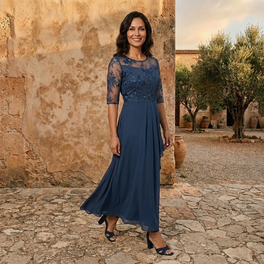 LOLA CASTELL | VESTIDO DE GASA ELEGANTE