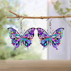 Aretes Mariposa Colorées para Mujer 1