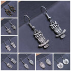 Aretes Colgantees Búho Bohemio vintage 4