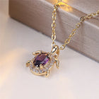 Collar Colgante tortue en cristal Morado 3
