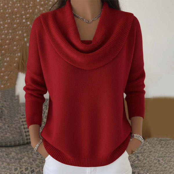 Julieta | Suéter con Cuello Drapeado