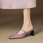 Natalia | Mules Elegantes con Tira Fruncida 4