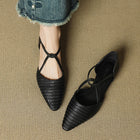 Carolina | Zapatos de Tacón con Tira en T y Acabado Tejido 2