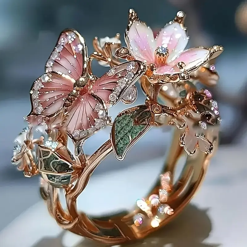 Anillo de transformation Mariposa de jardin