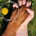 Pulsera conmemorativa en plata con ala de ángel y huella - Hecha a mano 3