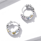 Créoles Huella Colorée en Plata de ley 4