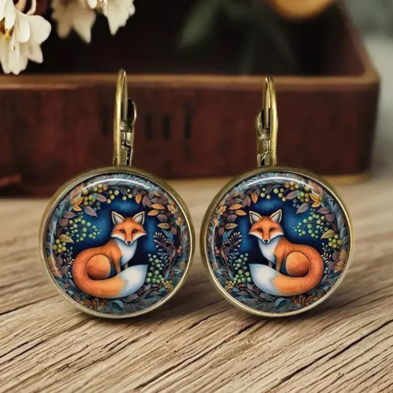Aretes Dôme en Verre Animal Fantaisiste