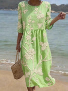 Vestido casual de mujer con estampado floral 1