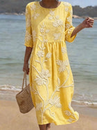 Vestido casual de mujer con estampado floral 1