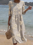 Vestido casual de mujer con estampado floral 1