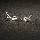 Aretes de madera con diseño de asta de ciervo 1