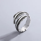 Pluma de ángel - Anillo conmemorativo ajustable 2