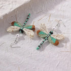 Aretes de libélula bordados bohemios 5