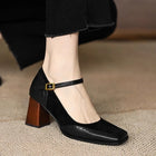Valeria | Zapatos de Salón con Punta Cuadrada y Tacón Ancho 2