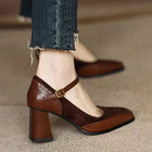 Valeria | Zapatos de Salón con Punta Cuadrada y Tacón Ancho 3